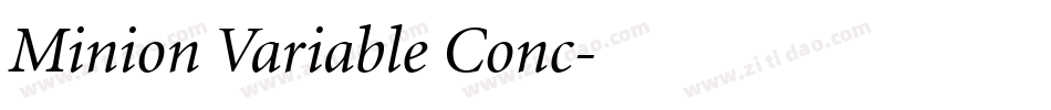 Minion Variable Conc字体转换